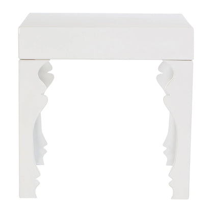 Lacquerre White High Gloss Side Table