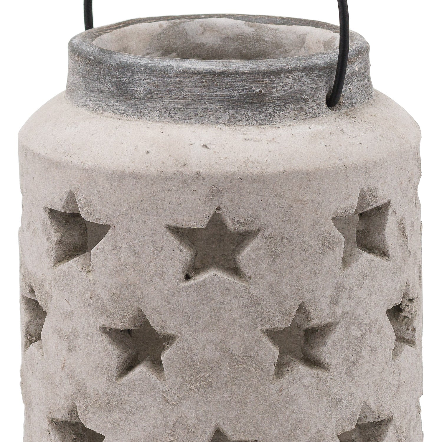 Bloomville Large Stone Star Lantern - Christmas Candles & Candle Accessories from the Quanta Home collection.