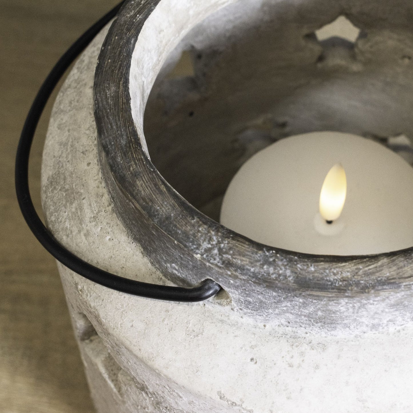 Bloomville Large Stone Star Lantern - Christmas Candles & Candle Accessories from the Quanta Home collection.