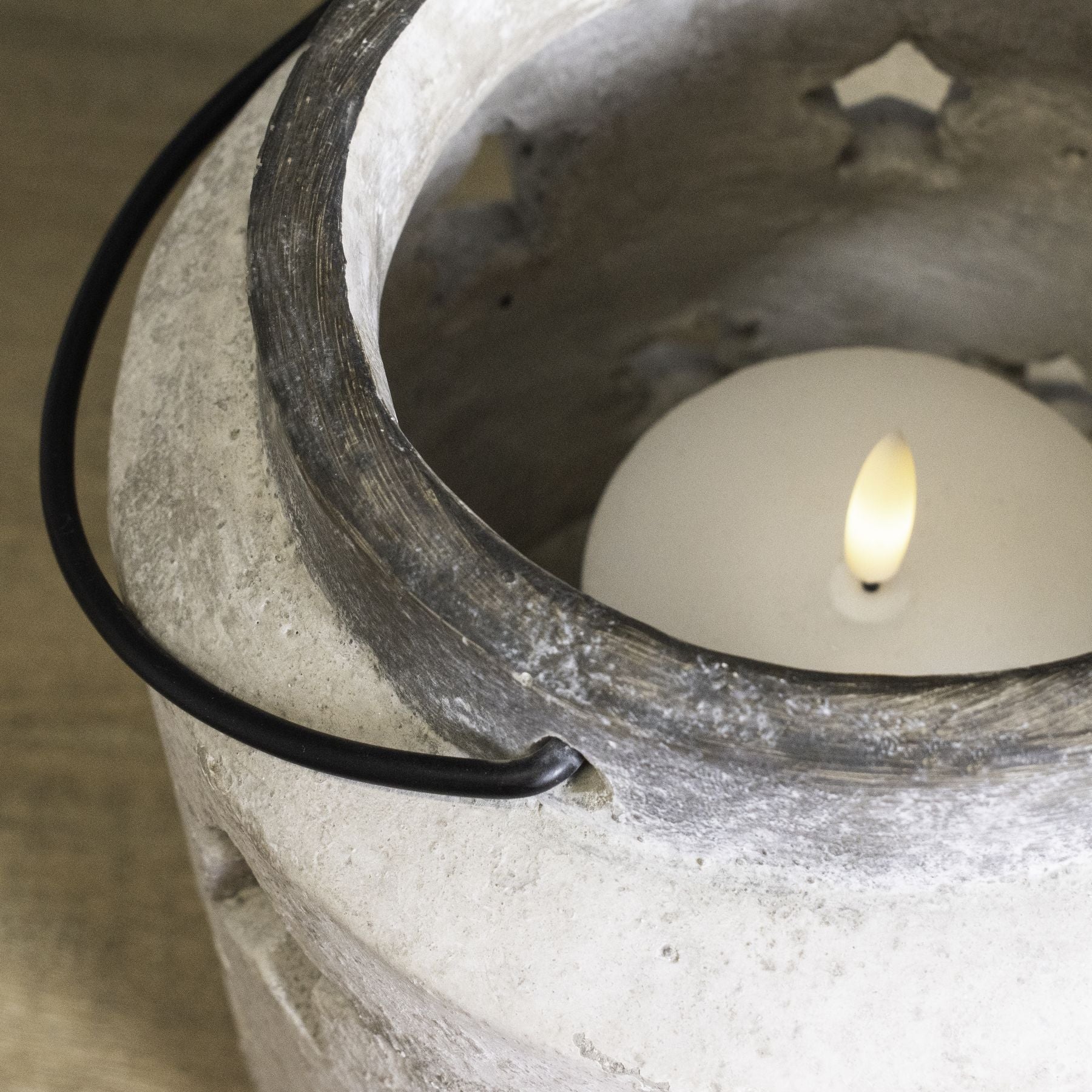 Bloomville Large Stone Star Lantern - Christmas Candles & Candle Accessories from the Quanta Home collection.