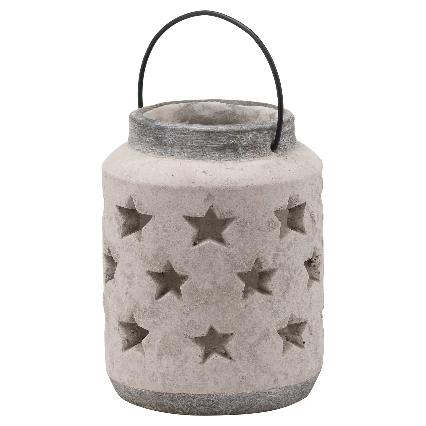 Bloomville Large Stone Star Lantern - Christmas Candles & Candle Accessories from the Quanta Home collection.