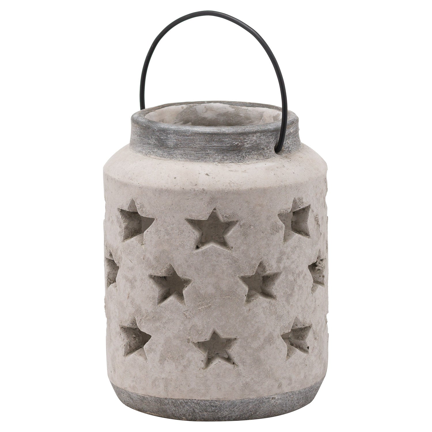 Bloomville Large Stone Star Lantern - Christmas Candles & Candle Accessories from the Quanta Home collection.