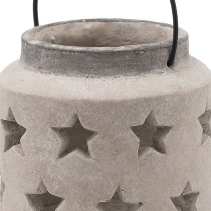 Bloomville Stone Star Lantern - Christmas Candles & Candle Accessories from the Quanta Home collection.