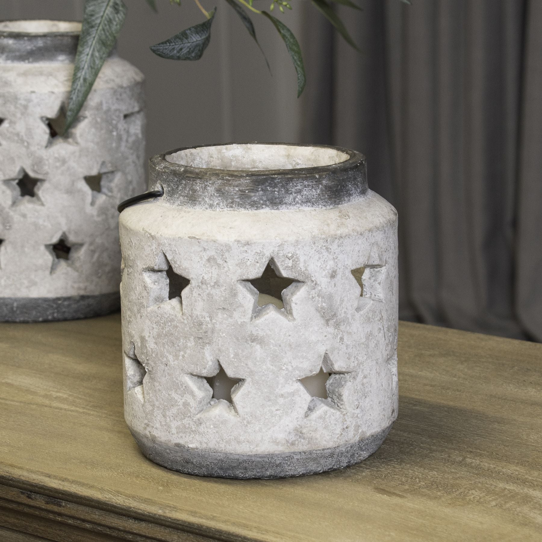 Bloomville Stone Star Lantern - Christmas Candles & Candle Accessories from the Quanta Home collection.