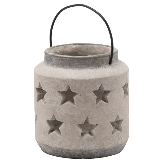 Bloomville Stone Star Lantern - Christmas Candles & Candle Accessories from the Quanta Home collection.