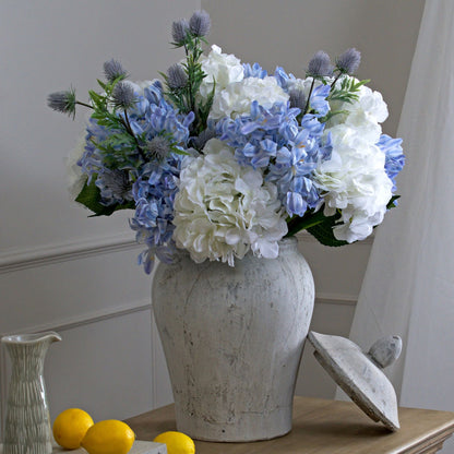 Bloomville Stone Ginger Jar - Christmas Room Decorations from the Quanta Home collection.
