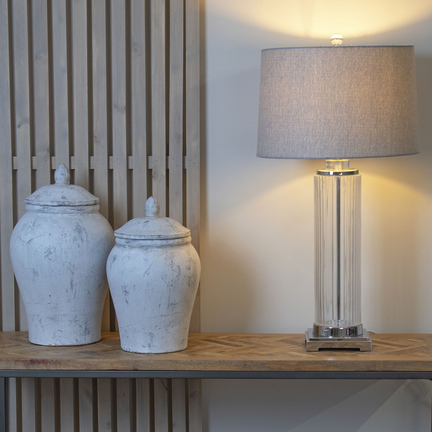 Bloomville Stone Ginger Jar - Christmas Room Decorations from the Quanta Home collection.