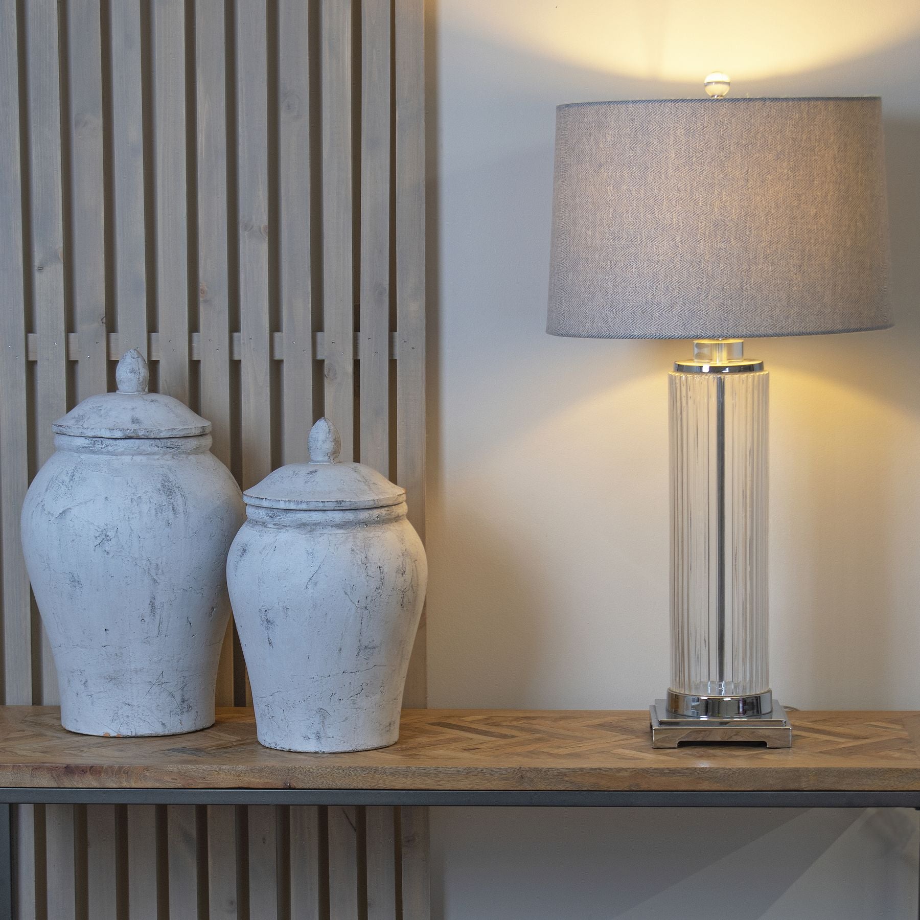 Bloomville Stone Ginger Jar - Christmas Room Decorations from the Quanta Home collection.