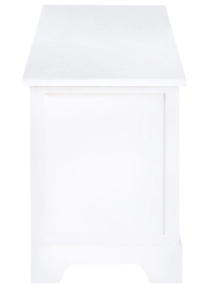 Nantucket White Storage Bench with 4 Drawers