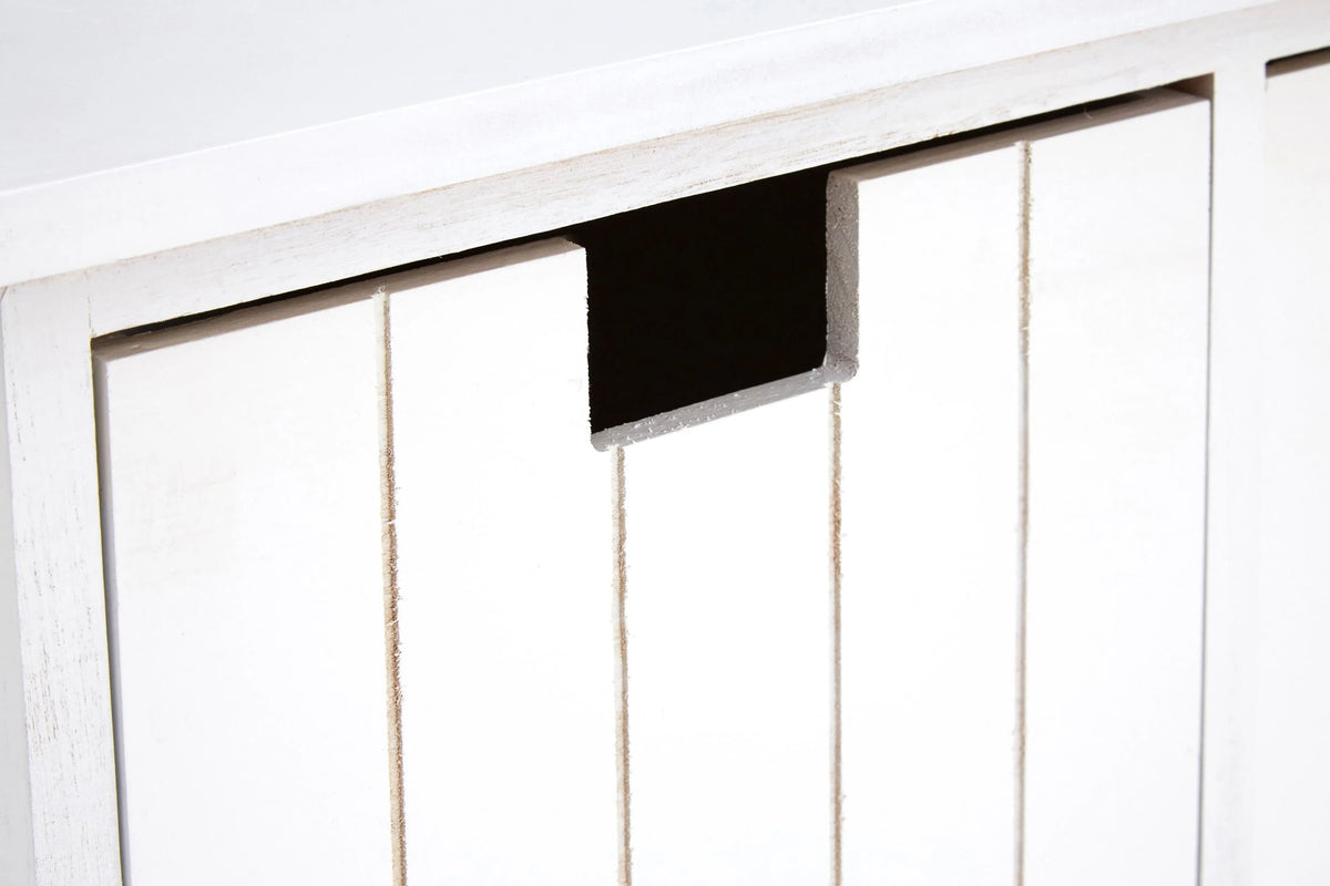 Nantucket White Storage Bench with 4 Drawers