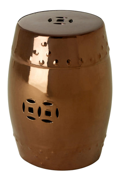 Lagun Complements Copper Finish Table And Stool
