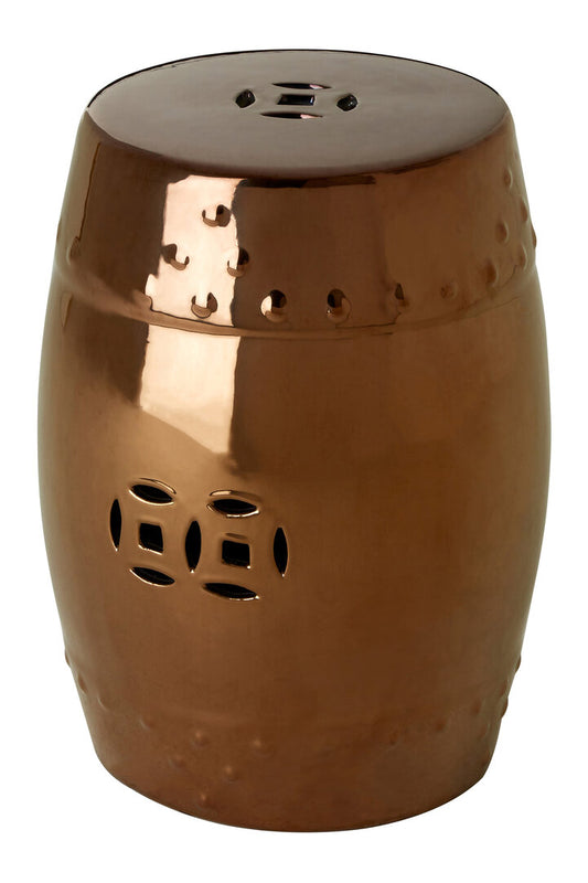 Lagun Complements Copper Finish Table And Stool