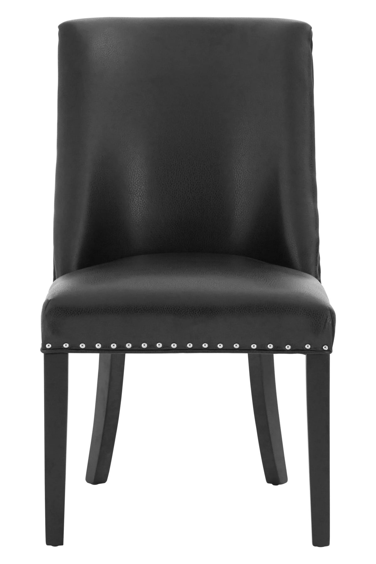 Rancher Black Leather Effect Dining Chair