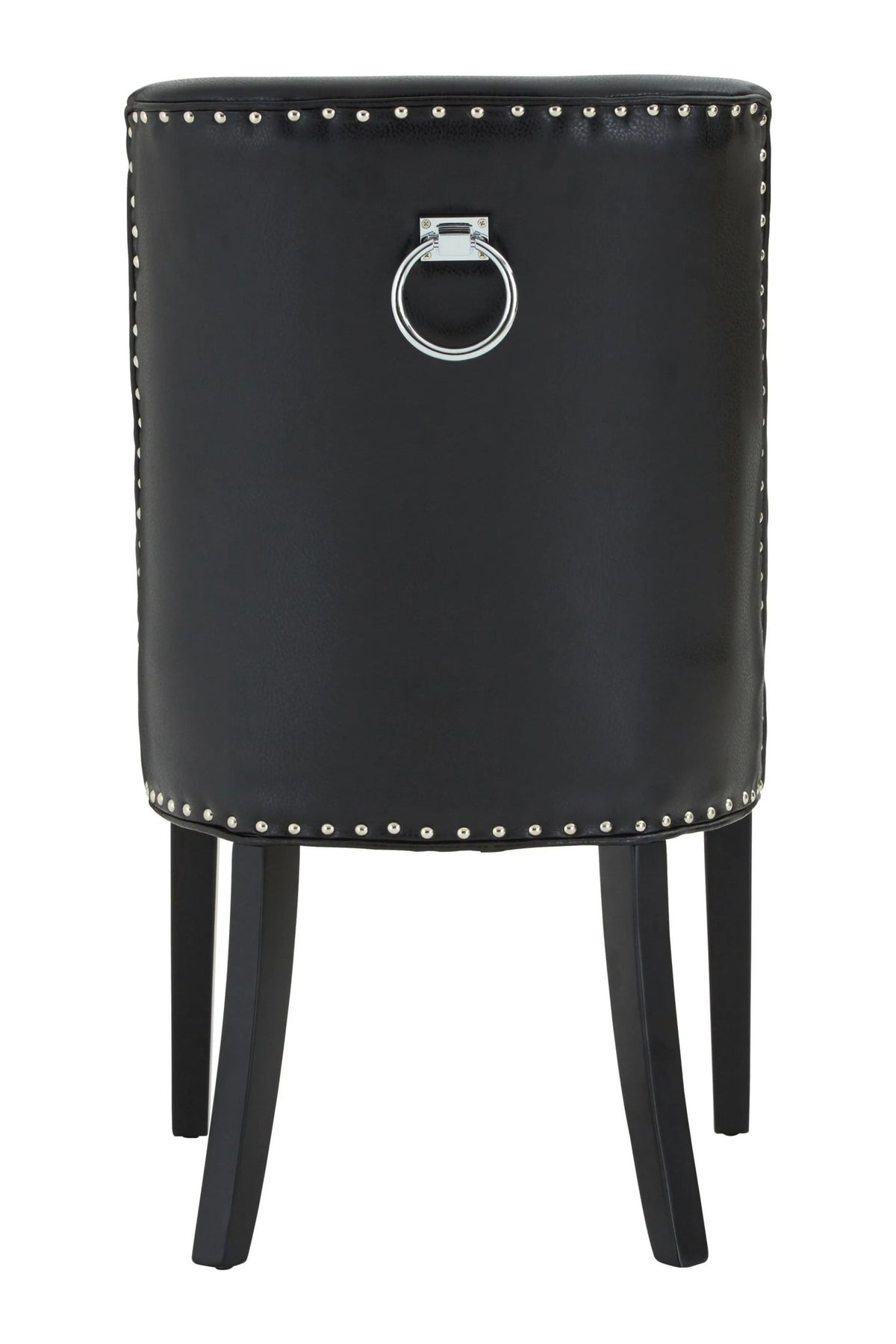 Rancher Black Leather Effect Dining Chair