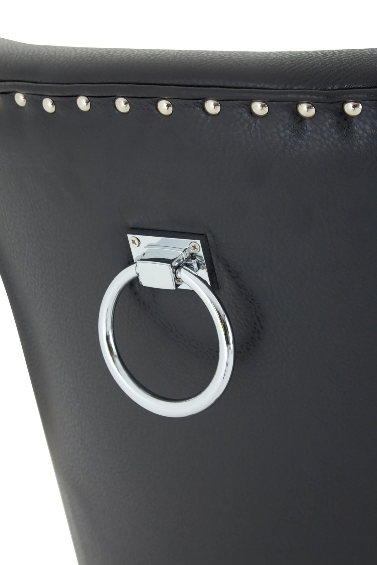 Rancher Black Leather Effect Dining Chair