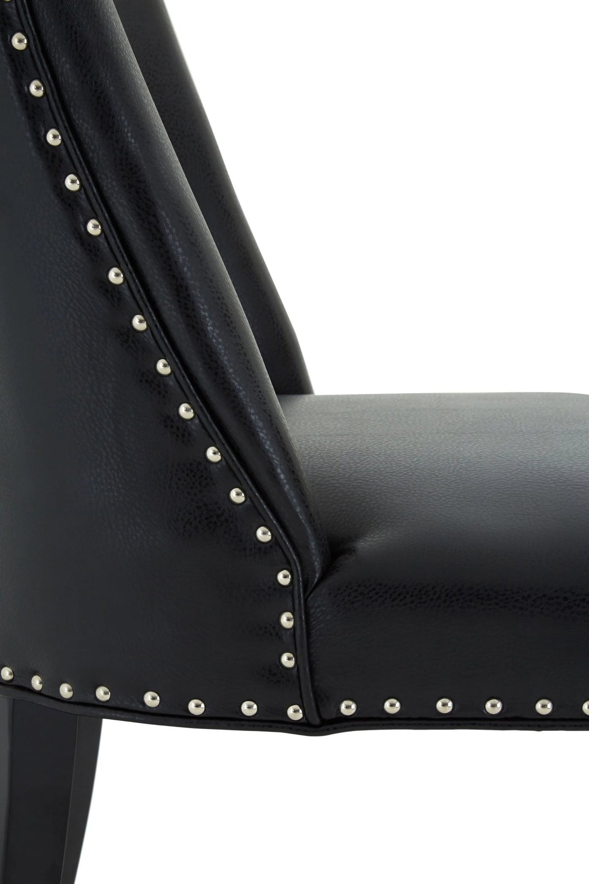 Rancher Black Leather Effect Dining Chair