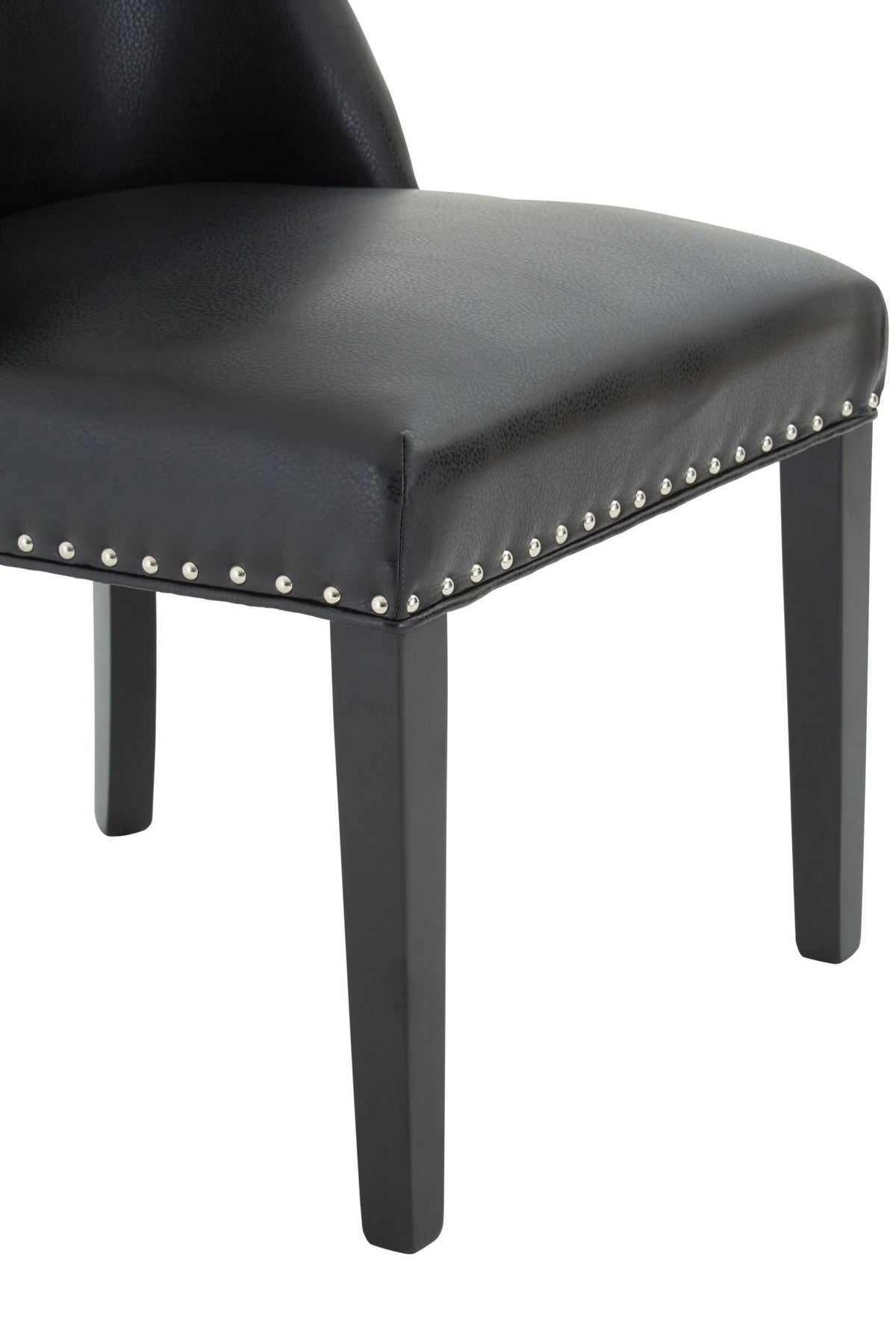 Rancher Black Leather Effect Dining Chair