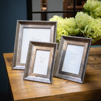 Convex Matt Silver 5X7 Frame - Photo Frames from the Quanta Home collection.