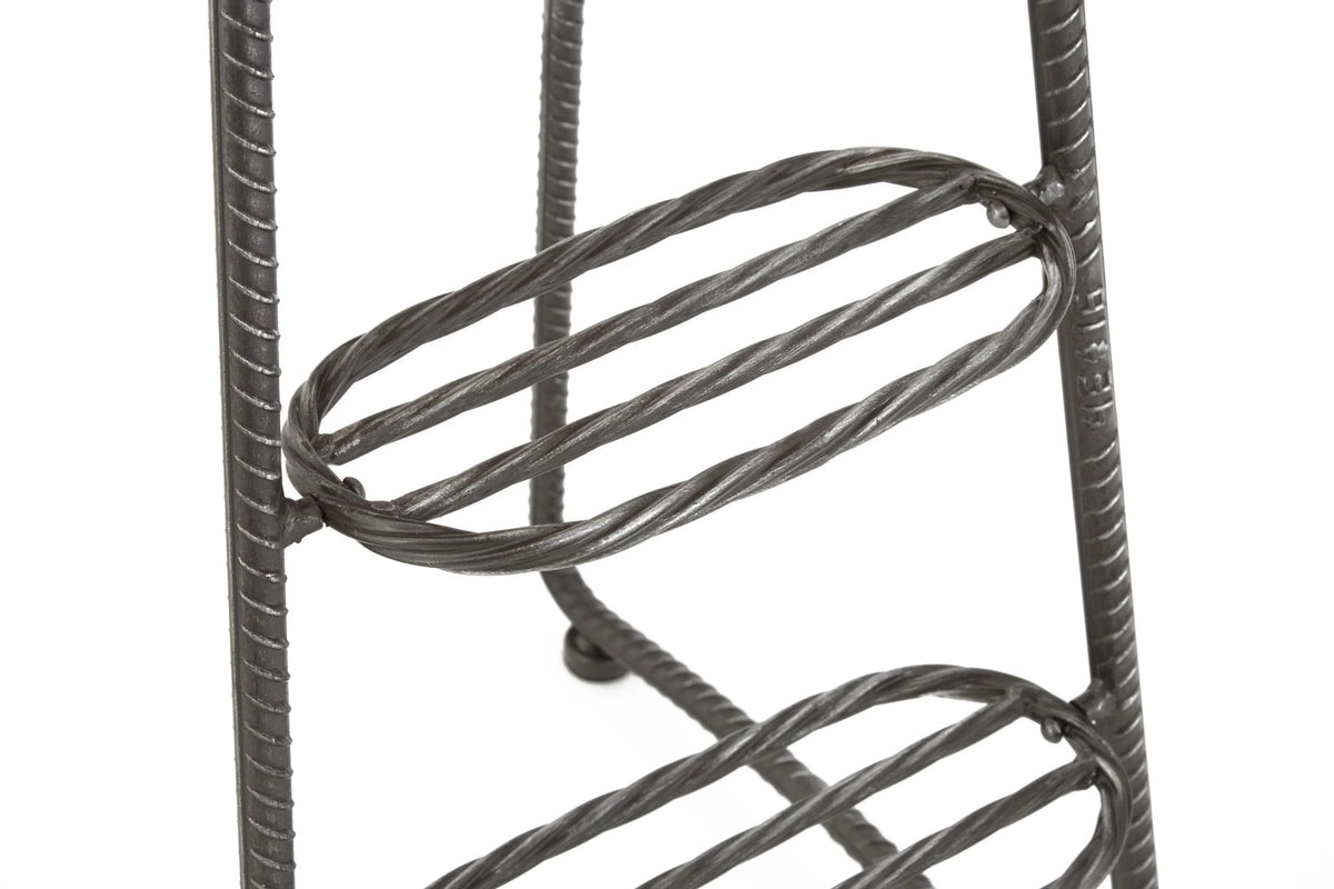 Nova Wood and Black Metal Bar Chair