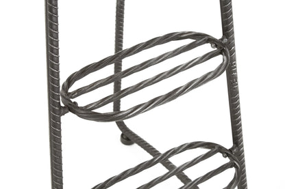 Nova Wood and Black Metal Bar Chair