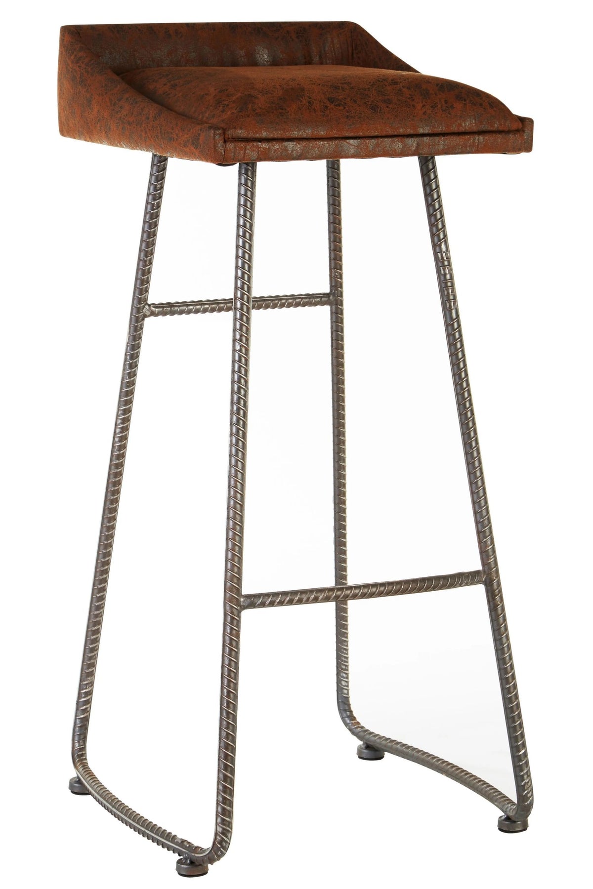 Nova Brown Leather Effect Bar Stool