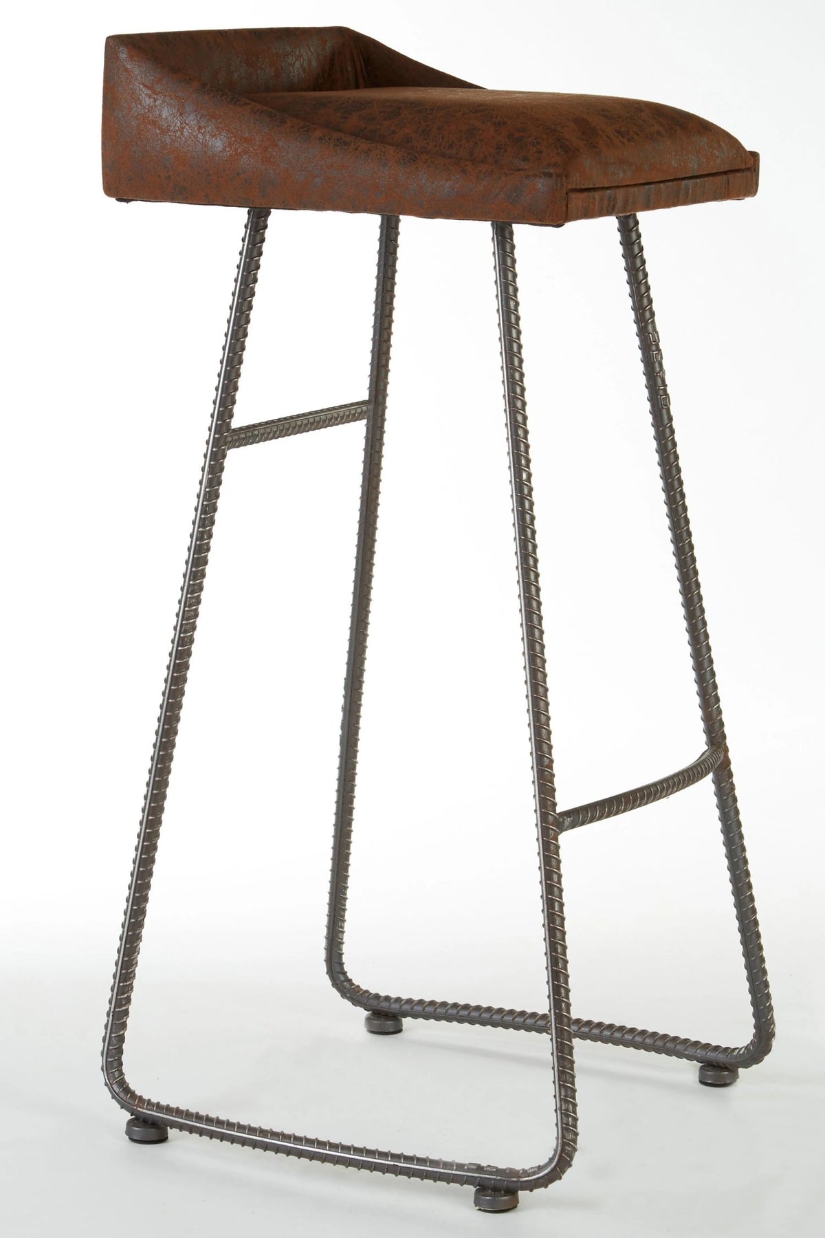 Nova Brown Leather Effect Bar Stool