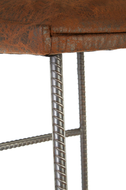 Nova Brown Leather Effect Bar Stool