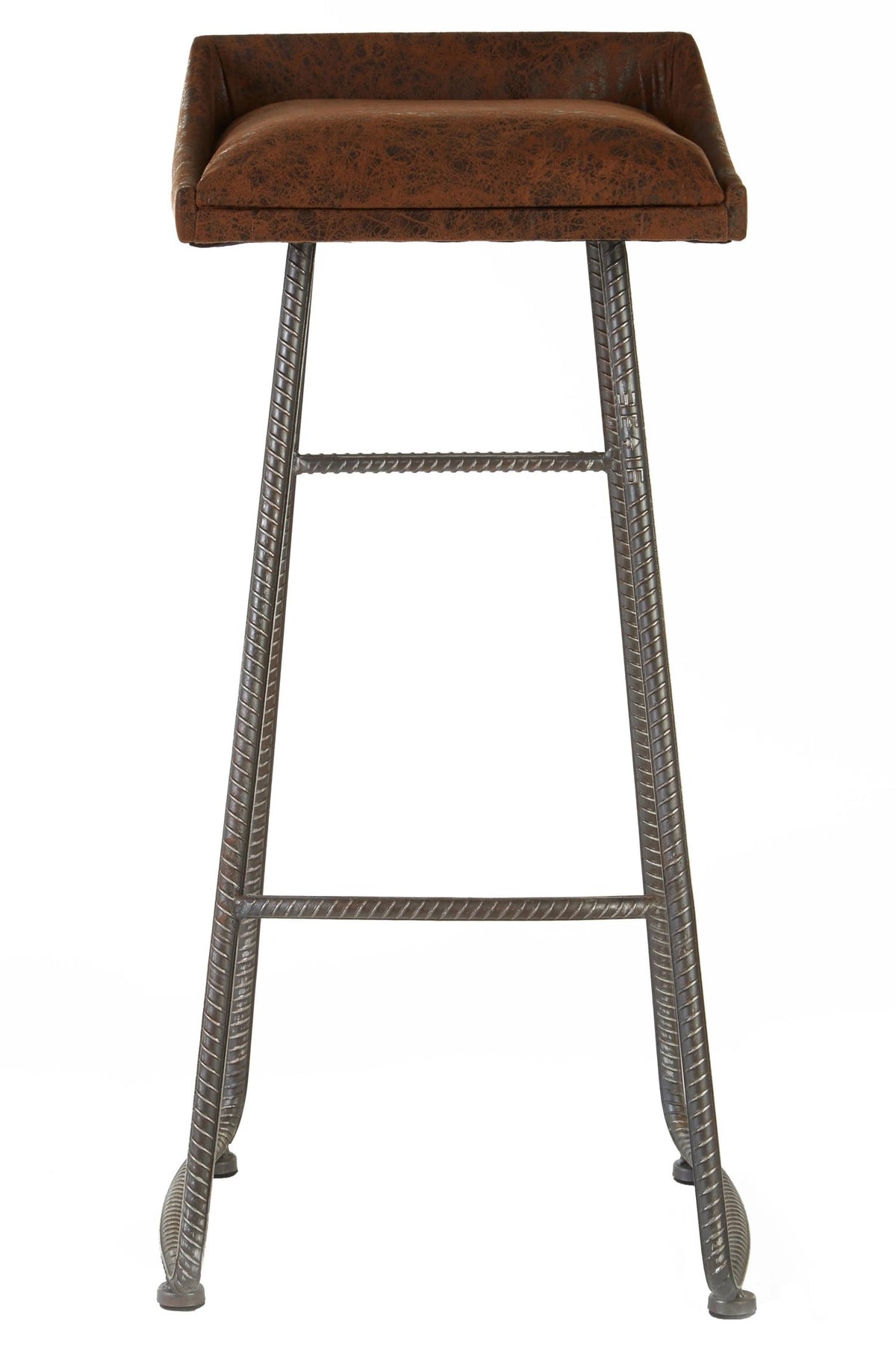 Nova Brown Leather Effect Bar Stool