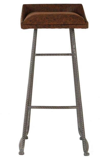 Nova Brown Leather Effect Bar Stool