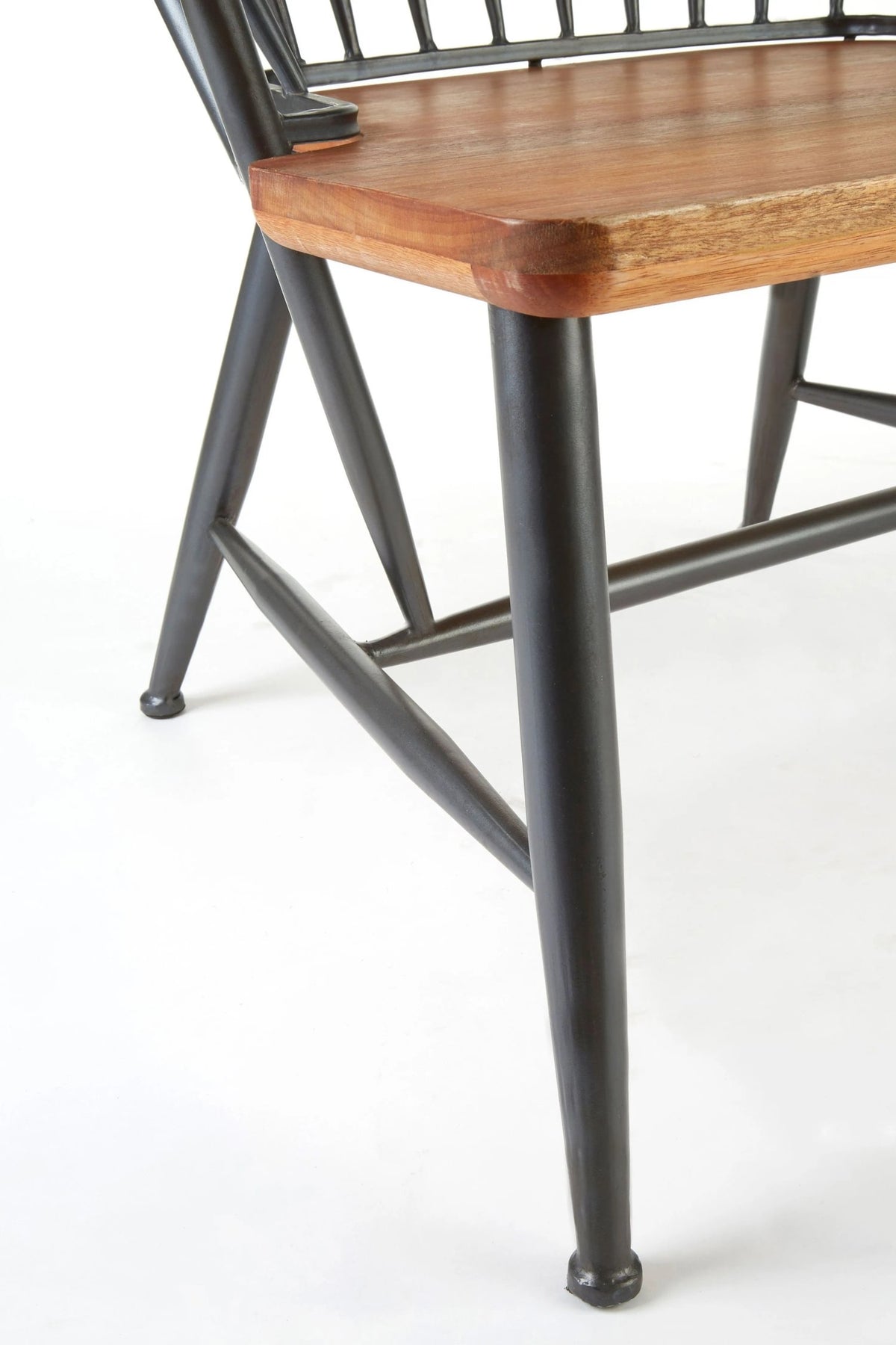 Nova Walnut Wood And Metal Armchair