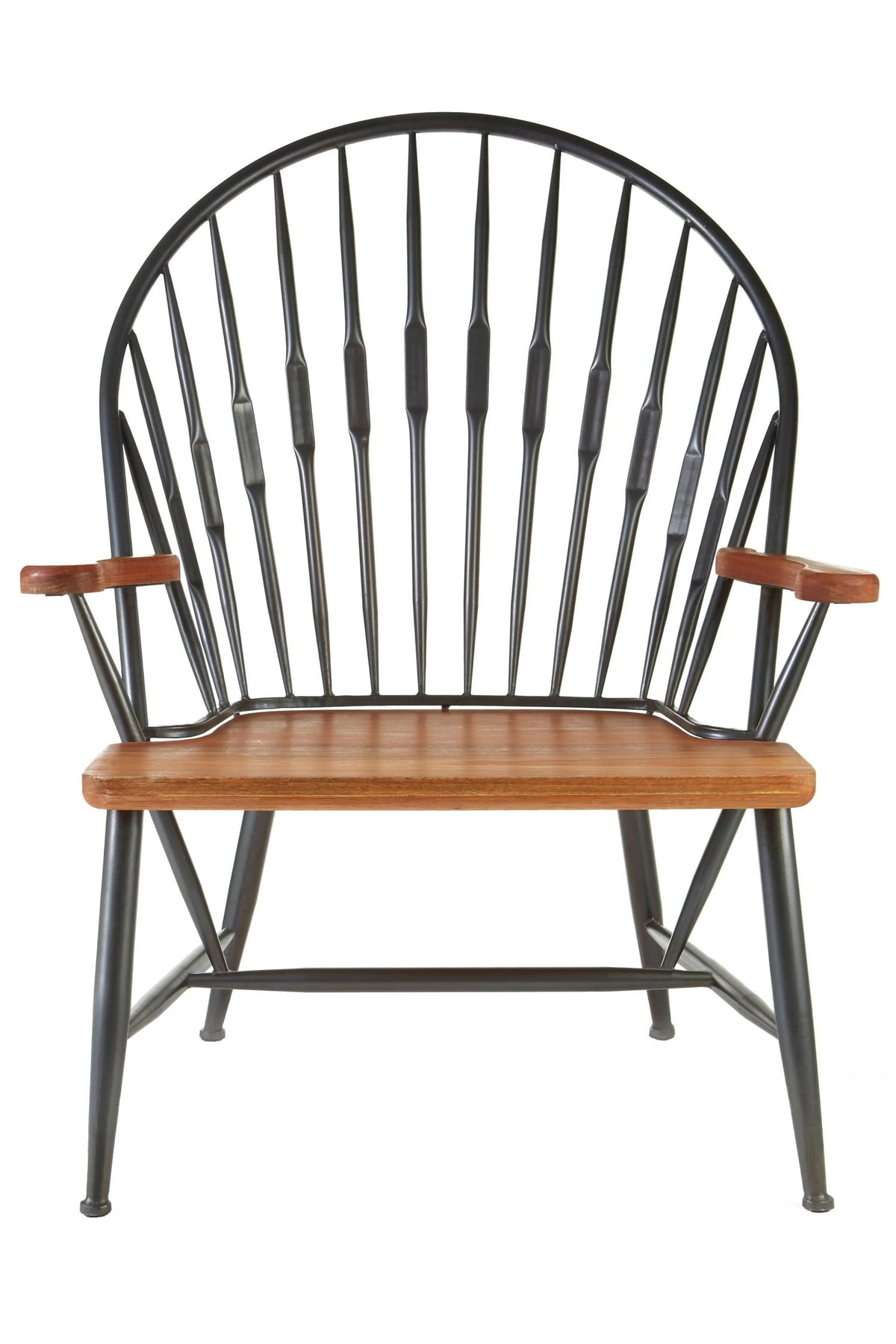 Nova Walnut Wood And Metal Armchair