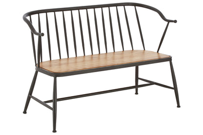 Nova Ash Wood And Metal Bench Chair