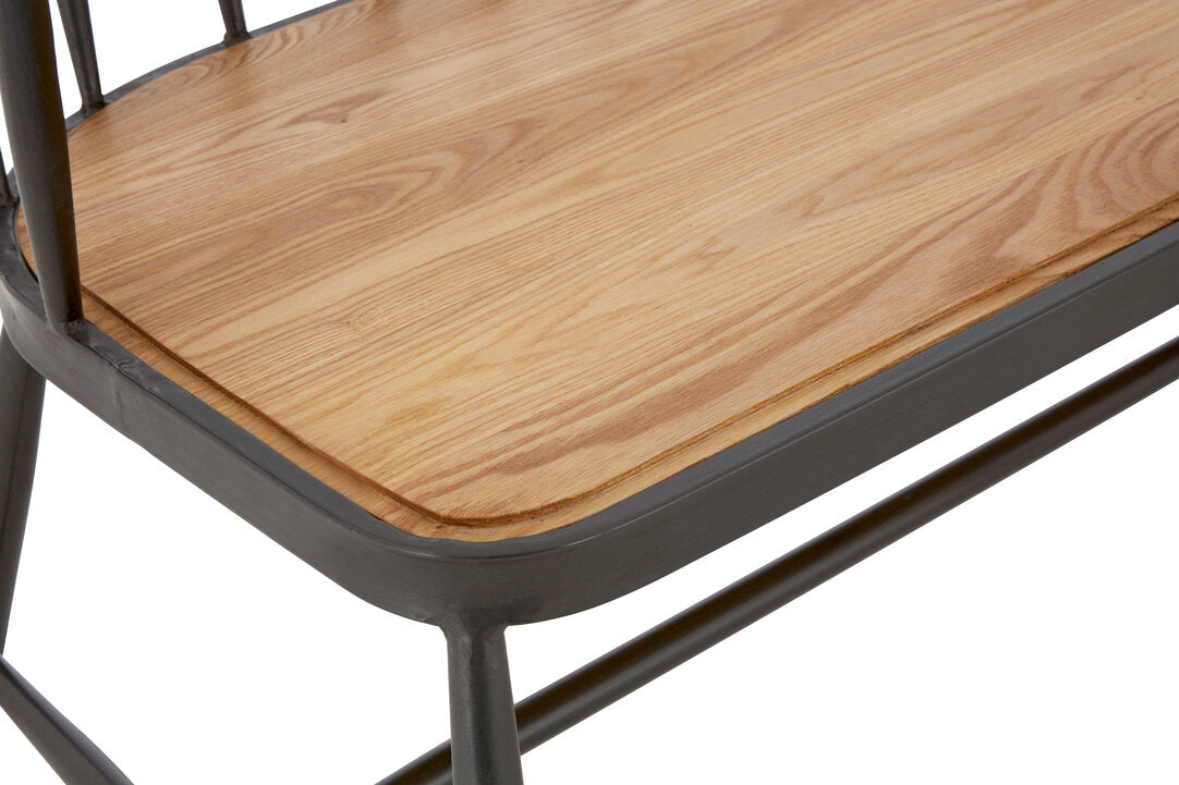 Nova Ash Wood And Metal Bench Chair