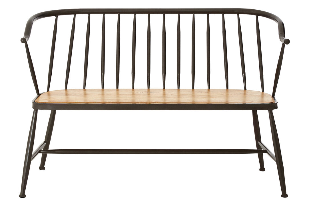 Nova Ash Wood And Metal Bench Chair