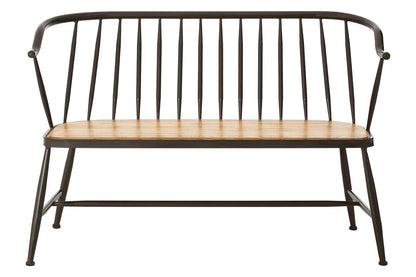 Nova Ash Wood And Metal Bench Chair