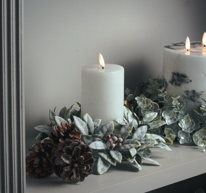 Luxe Collection Natural Glow 3x6 LED White Wax Candle - Candles from the Quanta Home collection.