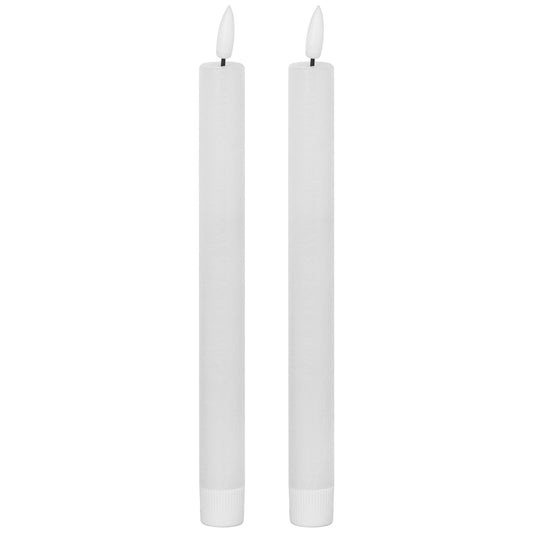 Luxe Collection Natural Glow S/ 2 White LED Dinner Candles - Easter Decor from the Quanta Home collection.