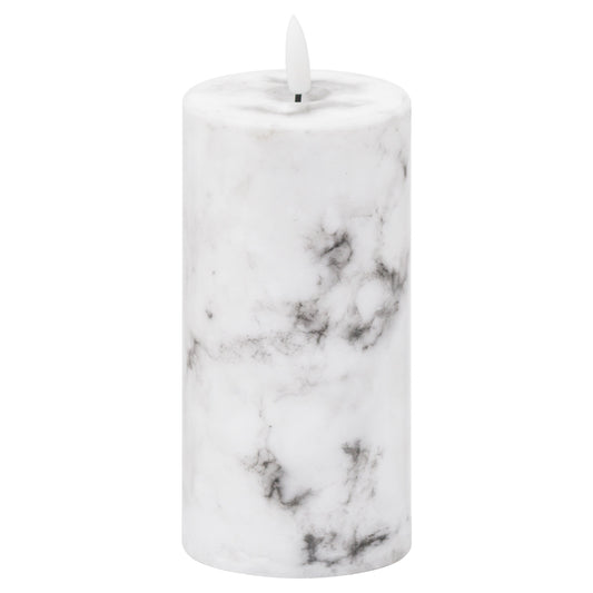 Luxe Collection Natural Glow 3x6 Marble Effect LED Candle - Candles from the Quanta Home collection.