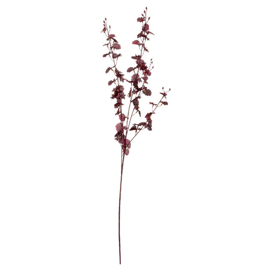 Deep burgundy orchid spray with detailed petals, standing 91cm tall, adds sophisticated warmth and depth to any setting.