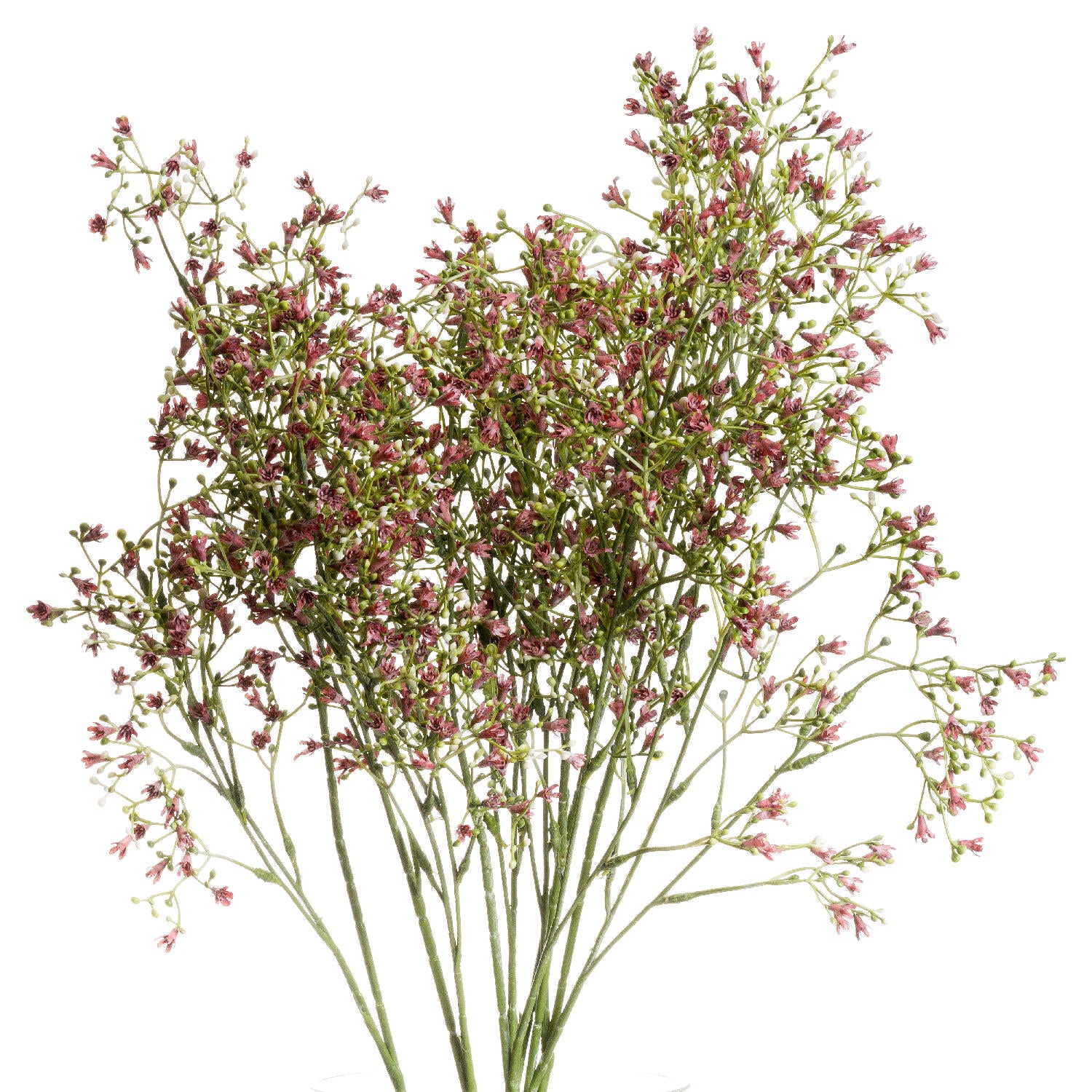 Delicate purple wildflower spray with realistic detailing, featuring green stems and tiny blooms, perfect for elegant decor.