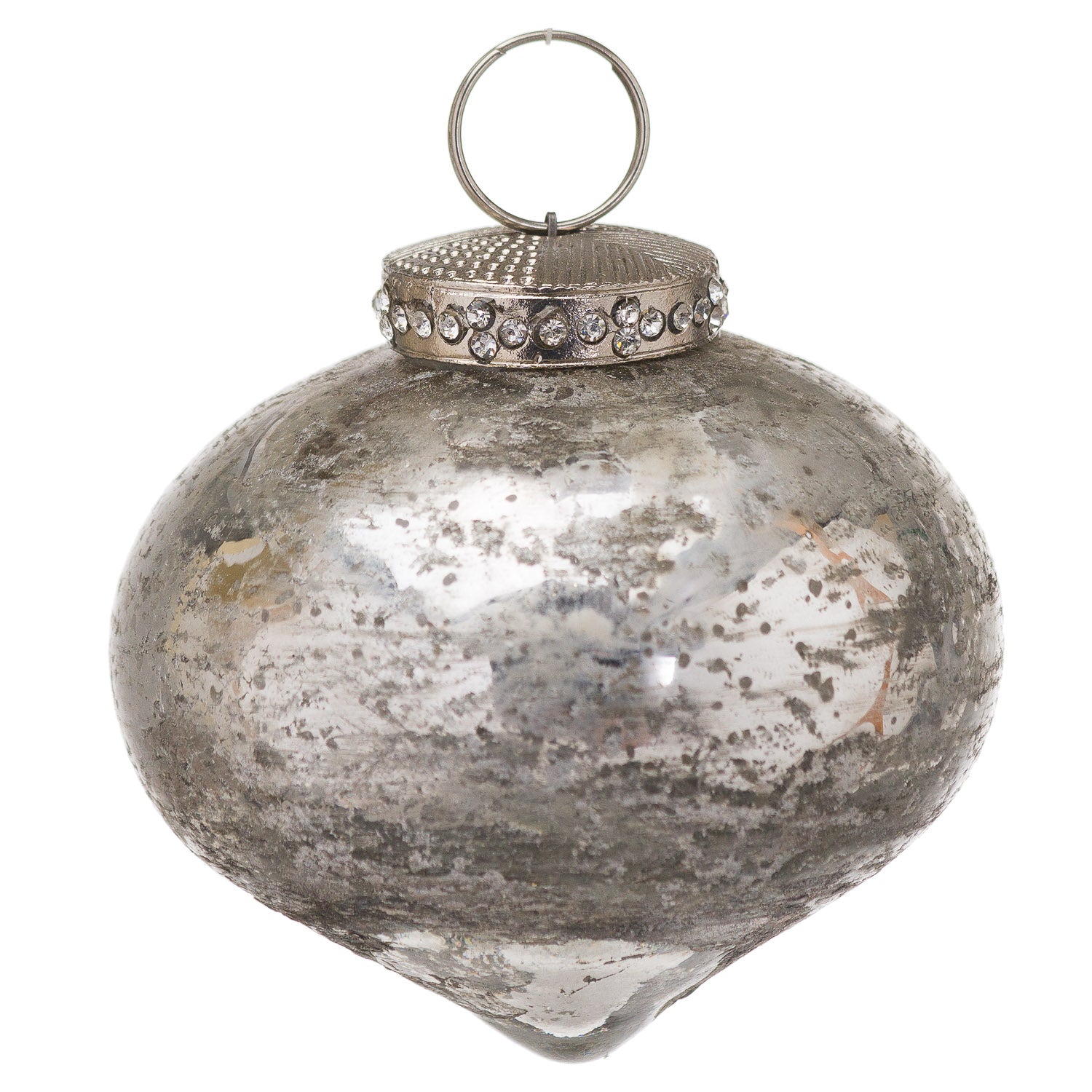 The Noel Collection Silver Christmas Teardrop Bauble - Christmas Baubles from the Quanta Home collection.