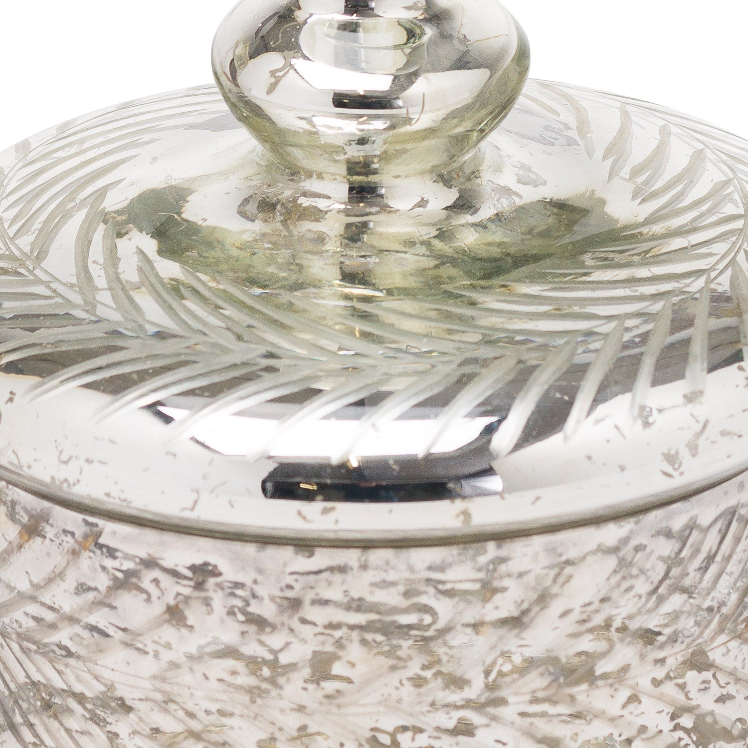 Silver Foil Effect Small Trinket Jar - Christmas Room Decorations from the Quanta Home collection.