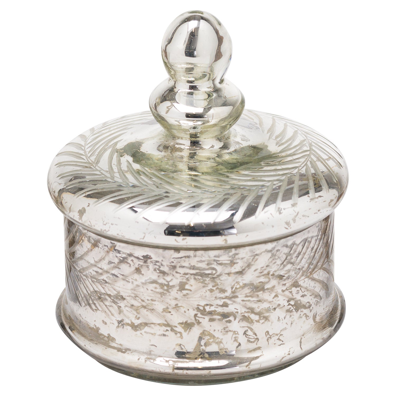 Silver Foil Effect Small Trinket Jar - Christmas Room Decorations from the Quanta Home collection.