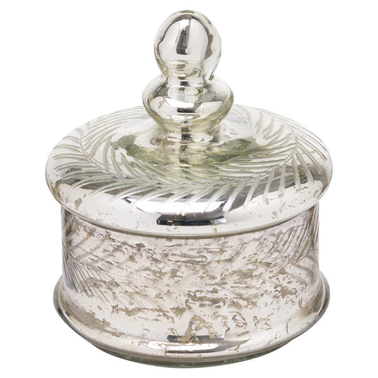 Silver Foil Effect Small Trinket Jar - Christmas Room Decorations from the Quanta Home collection.