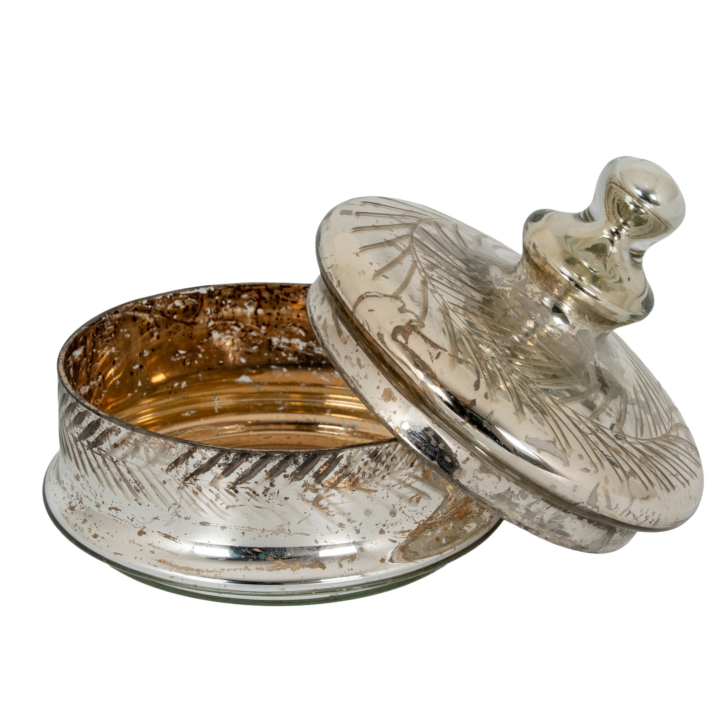 Silver Foil Effect Large Trinket Jar