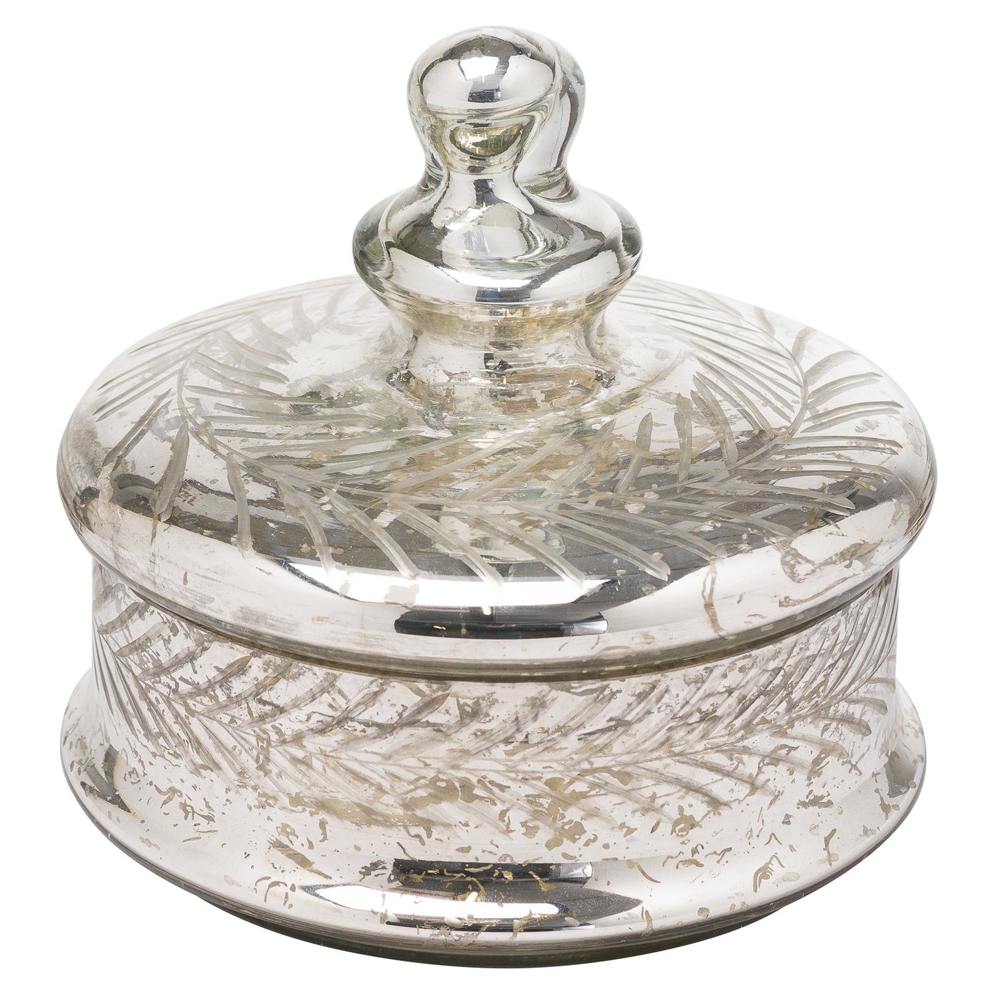 Silver Foil Effect Large Trinket Jar - Christmas Room Decorations from the Quanta Home collection.