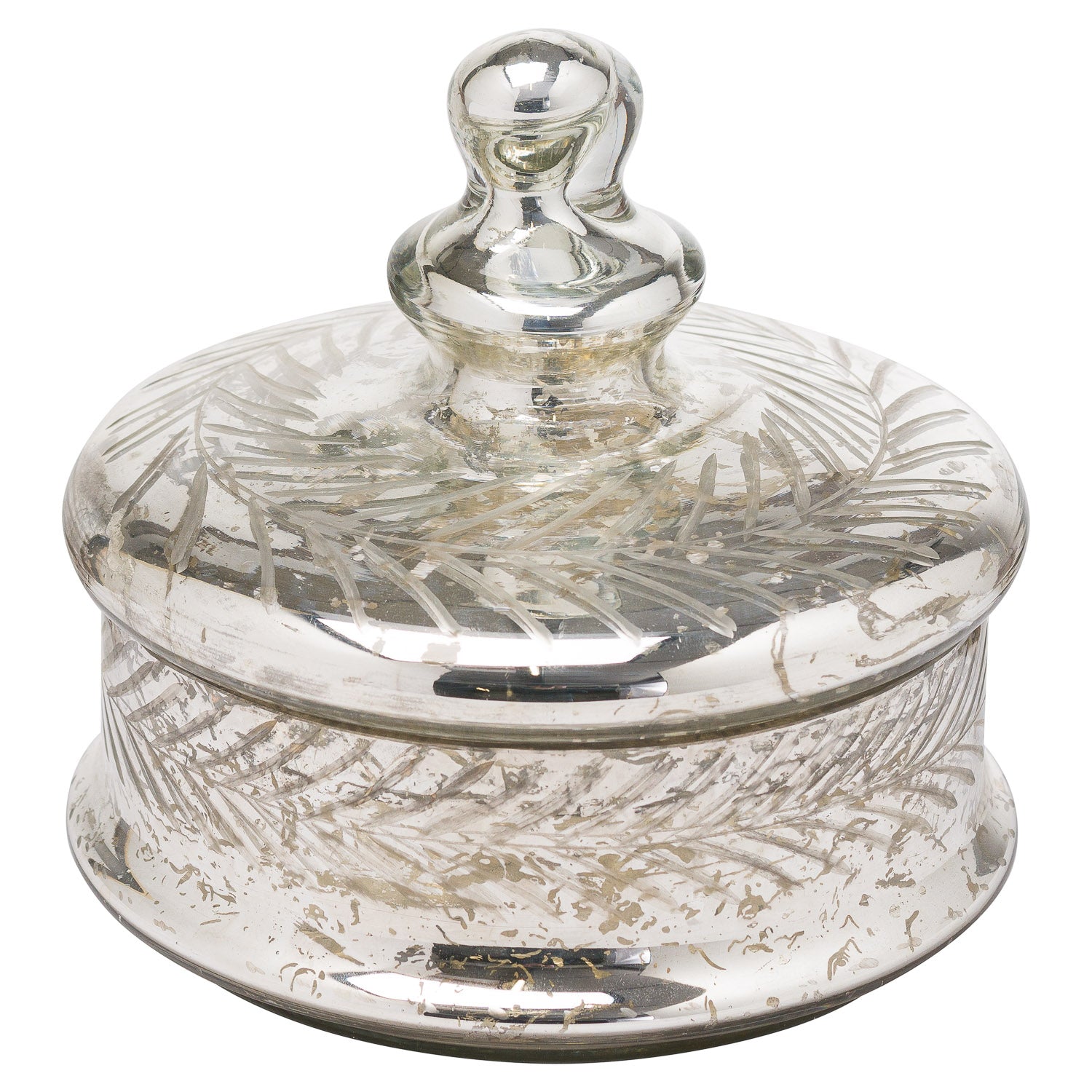 Silver Foil Effect Large Trinket Jar - Christmas Room Decorations from the Quanta Home collection.