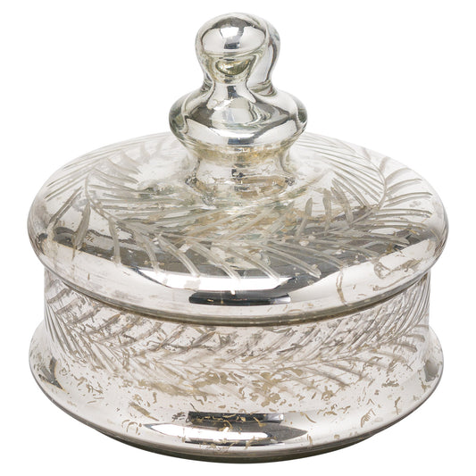 Silver Foil Effect Large Trinket Jar - Christmas Room Decorations from the Quanta Home collection.