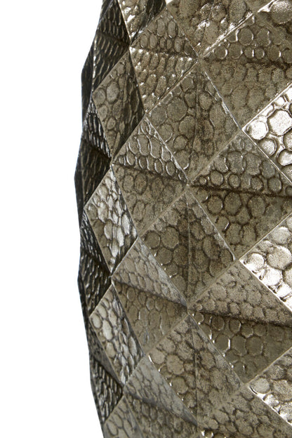 Cyrus Set of 2 Silver Finish Textured Stools and Tables