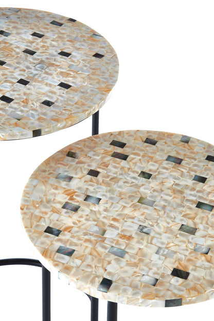 Elara Set of Two Mother Of Pearl Nesting Side Tables